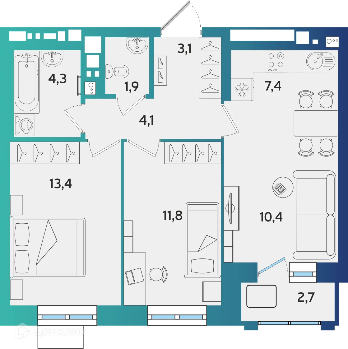 Фото квартиры в ЖК БершаСити