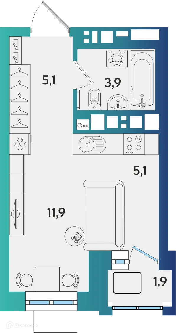 Фото квартиры в ЖК БершаСити