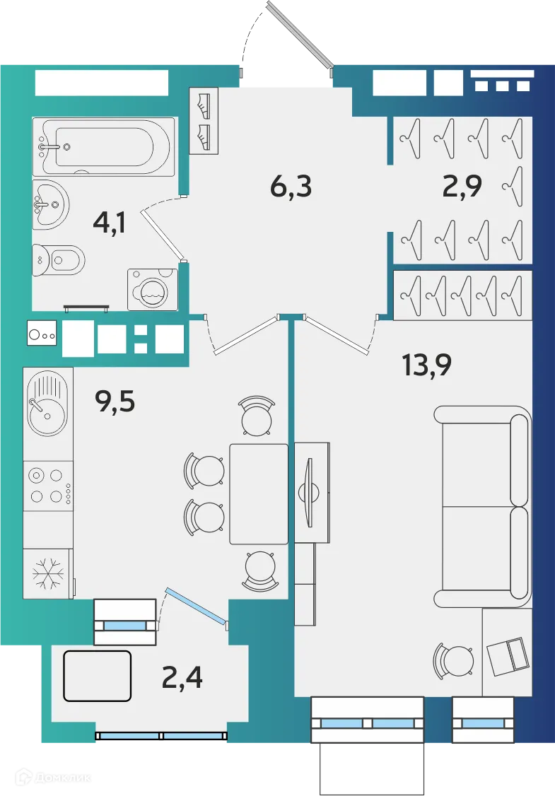 Фото квартиры в ЖК БершаСити