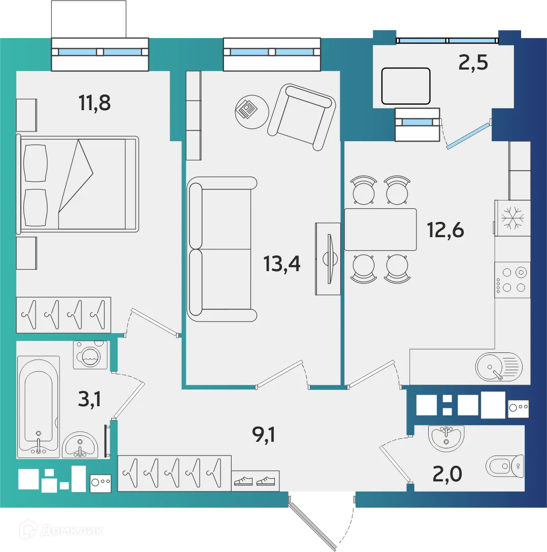 Фото квартиры в ЖК БершаСити
