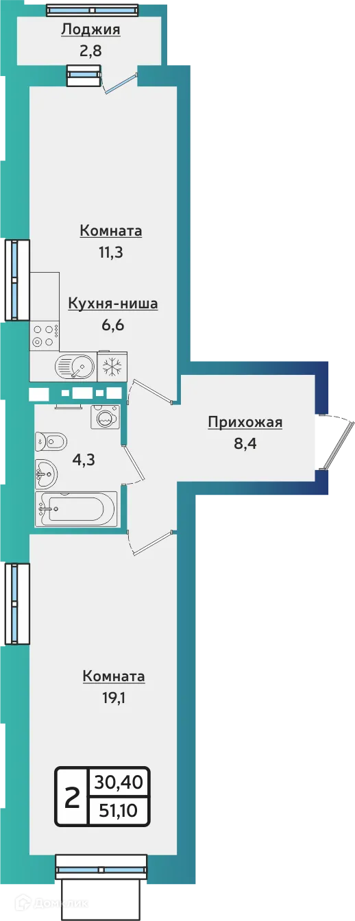 Фото квартиры в ЖК ARTNOVA (Артнова)