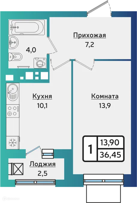 Фото квартиры в ЖК ARTNOVA (Артнова)