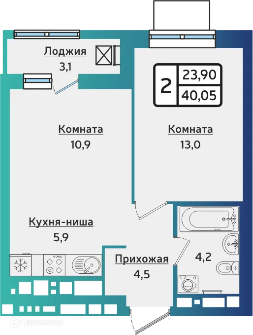 Фото квартиры в ЖК ARTNOVA (Артнова)