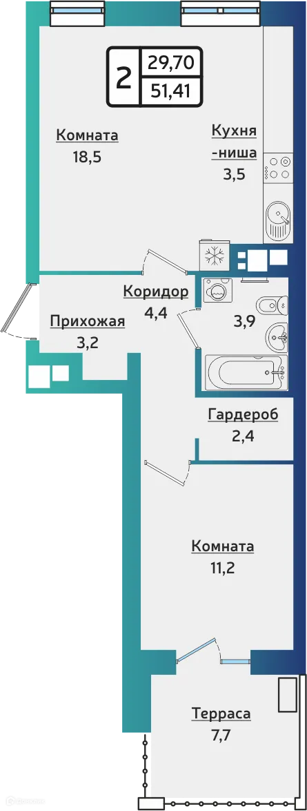 Фото квартиры в ЖК ARTNOVA (Артнова)