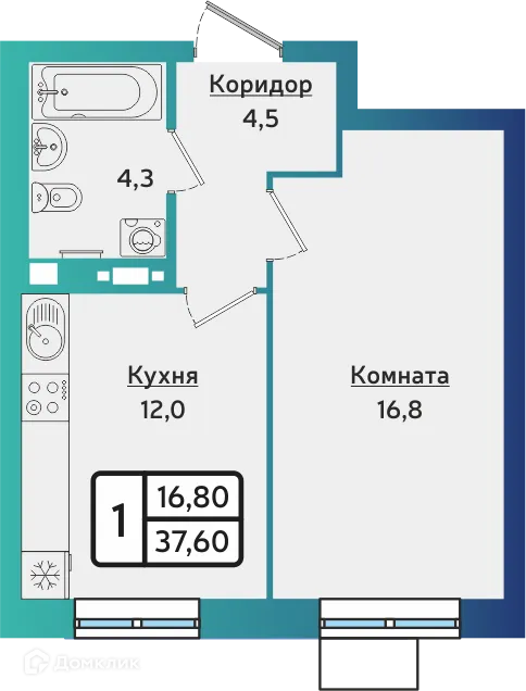 Фото квартиры в ЖК ARTNOVA (Артнова)