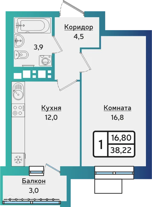 Фото квартиры в ЖК ARTNOVA (Артнова)