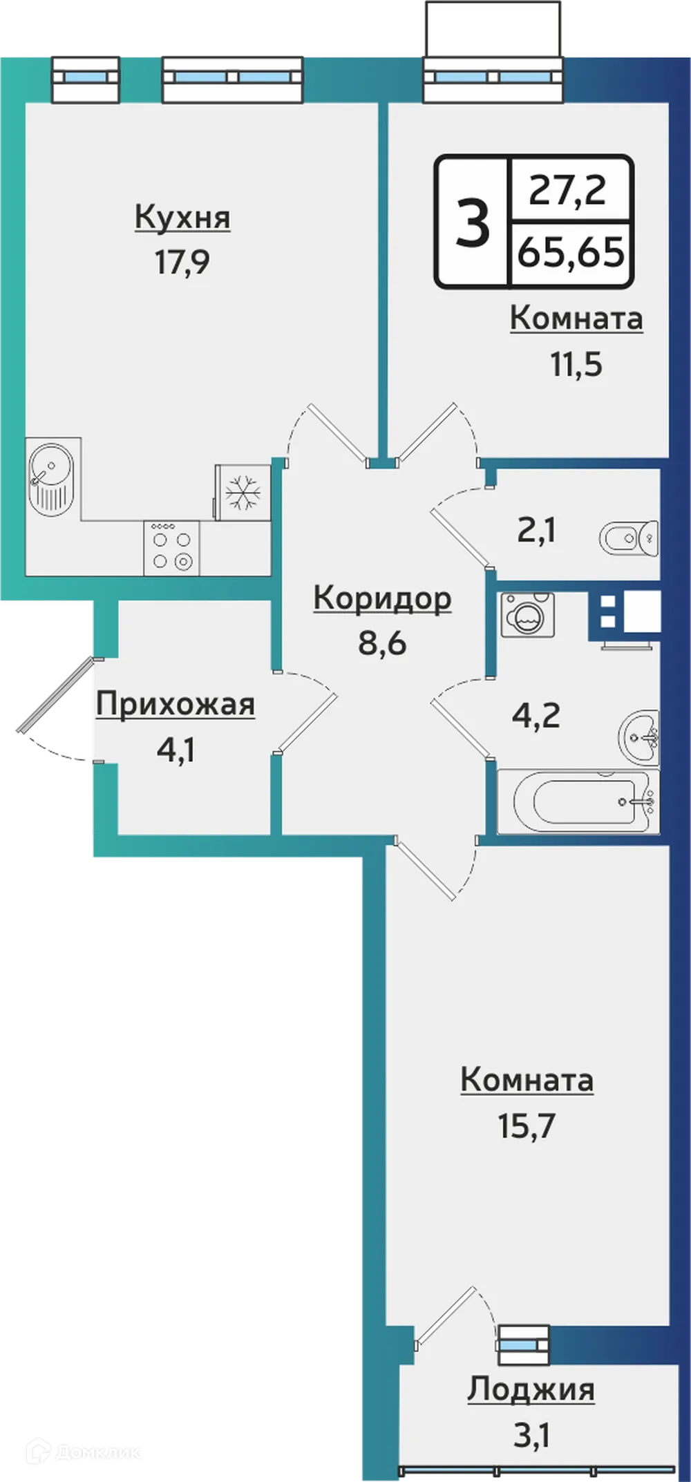 Фото квартиры в ЖК ARTNOVA (Артнова)