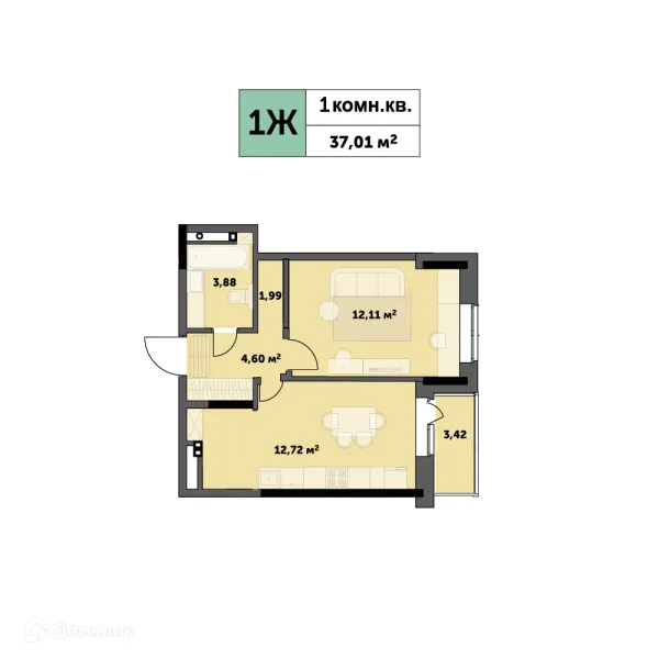 Квартира в ЖК "Седьмое Небо"