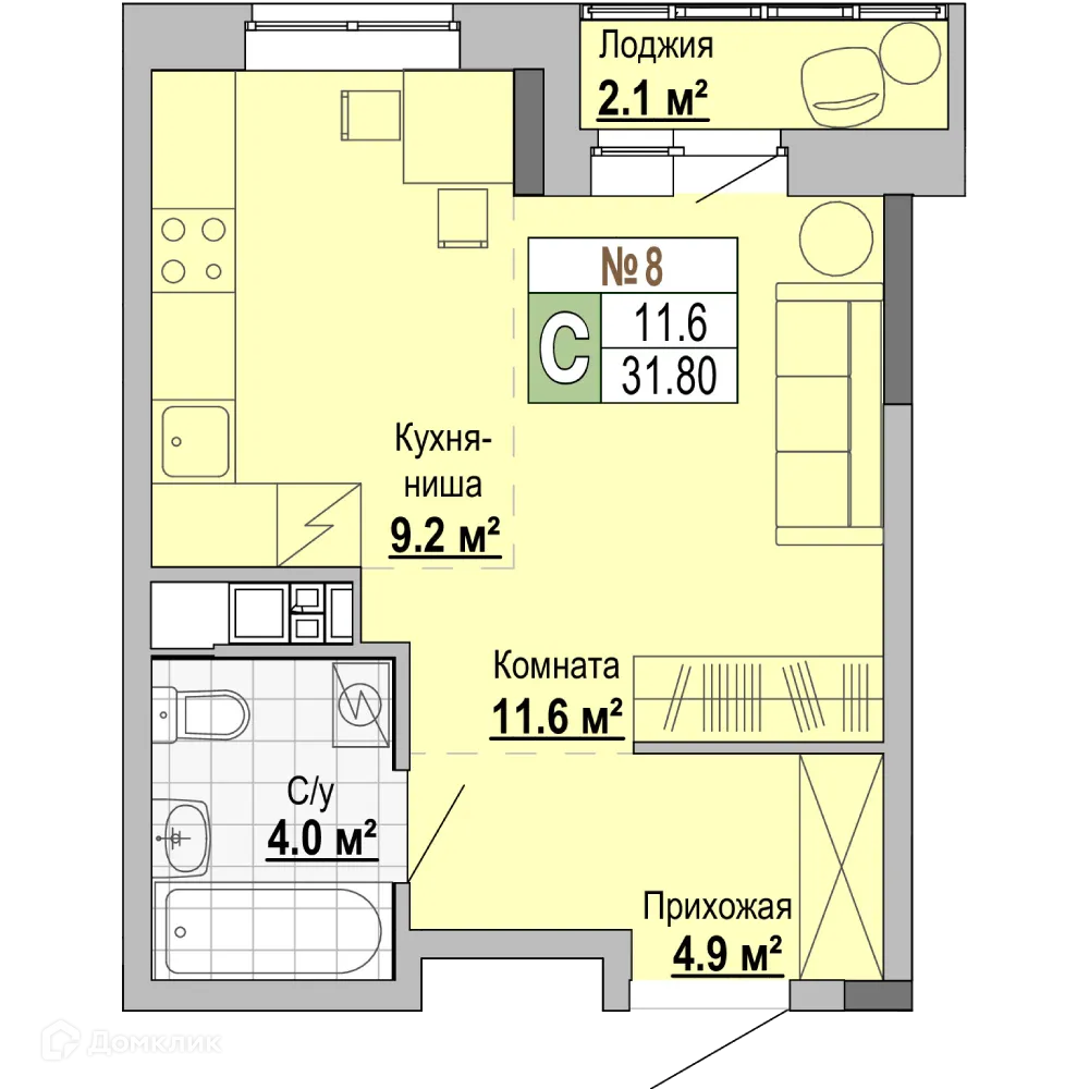 Фото квартиры в ЖК ТЕТРИС