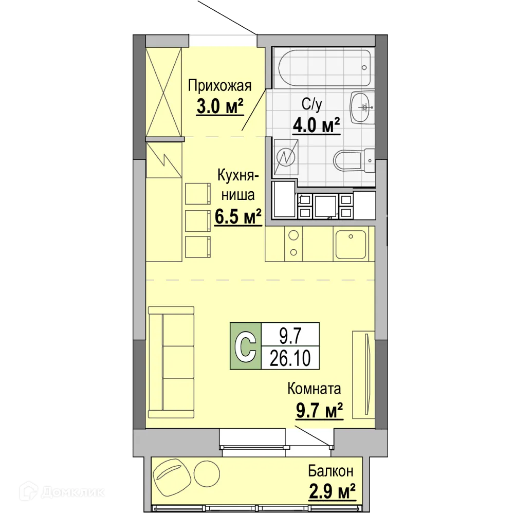 Фото квартиры в ЖК ТЕТРИС
