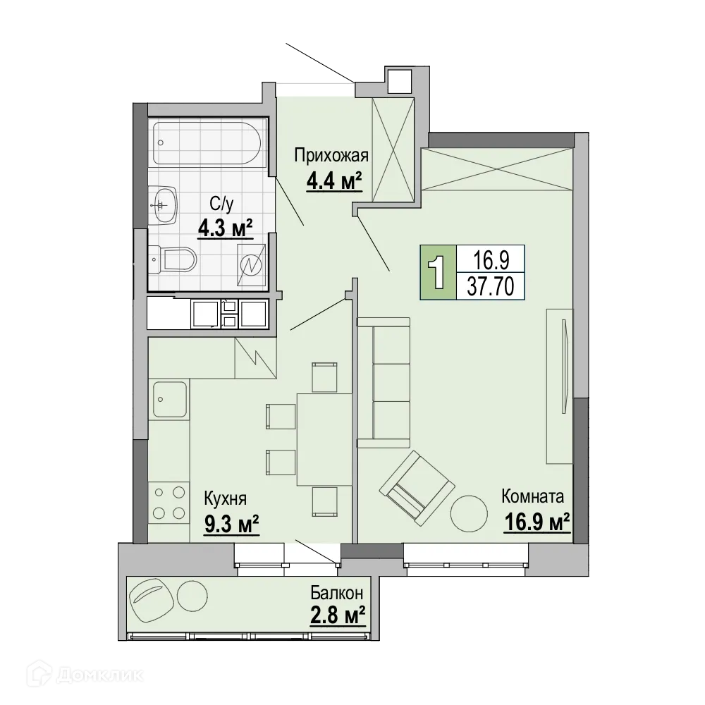 Фото квартиры в ЖК ТЕТРИС