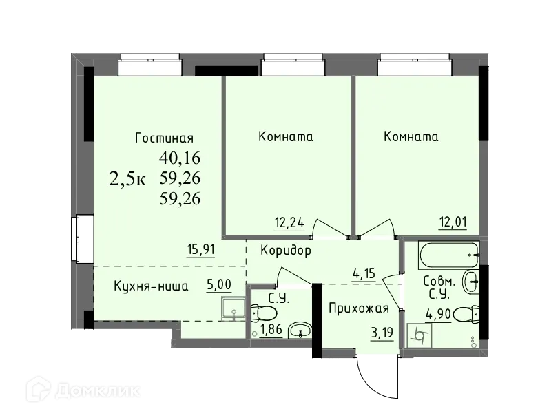 Фото квартиры в ЖК Арден на Ключевом