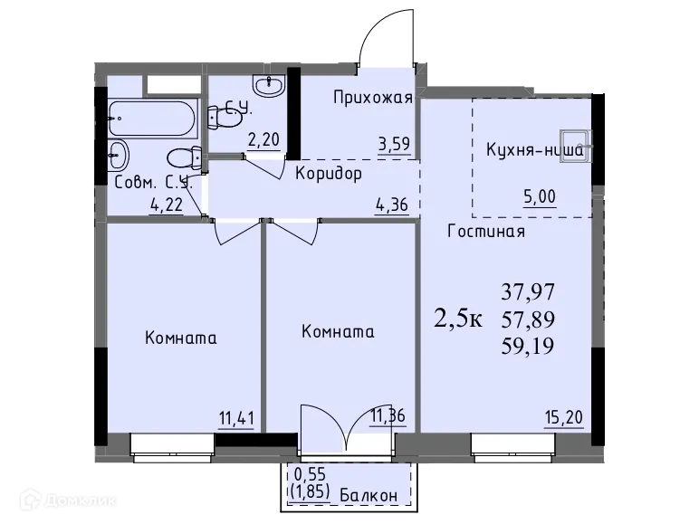 Фото квартиры в ЖК Арден на Ключевом