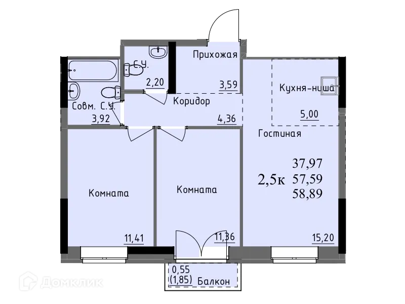 Фото квартиры в ЖК Арден на Ключевом