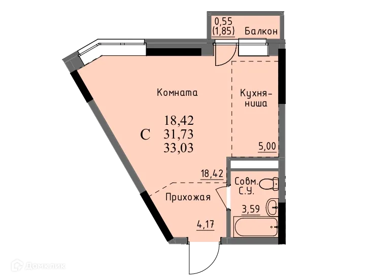 Фото квартиры в ЖК Арден на Ключевом
