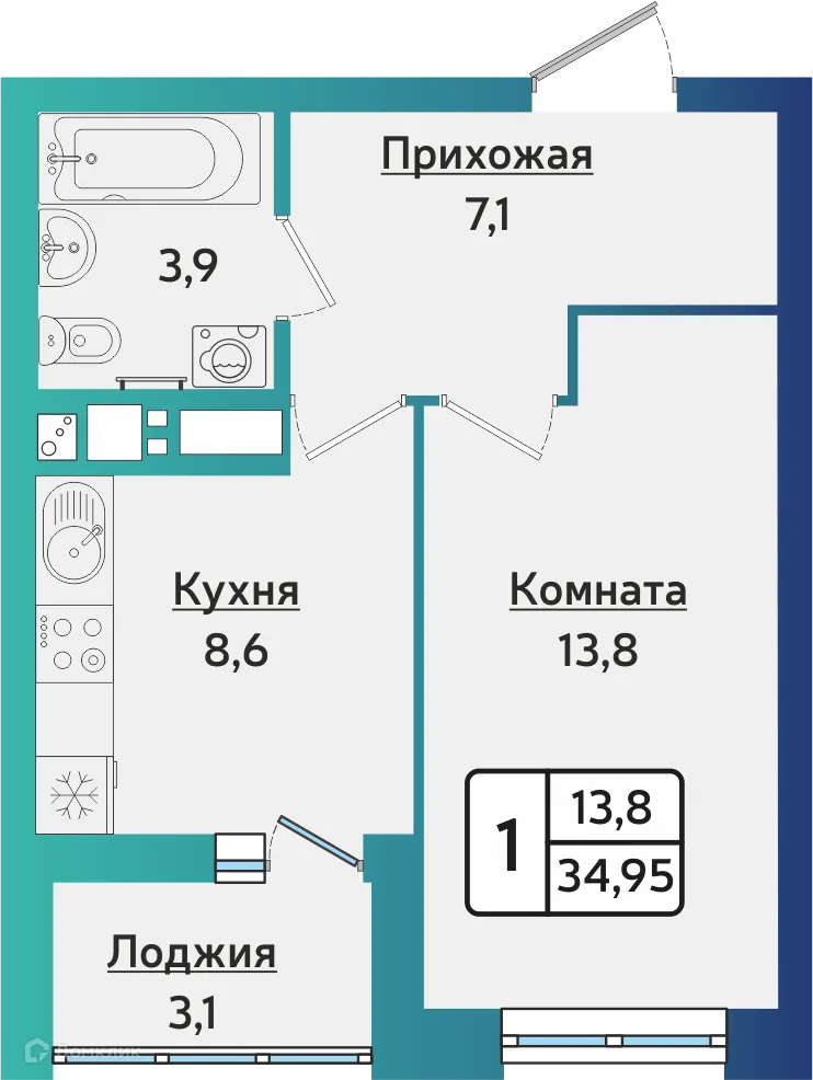Фото квартиры в ЖК "Forest (Форест)"