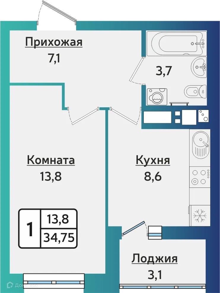 Фото квартиры в ЖК "Forest (Форест)"