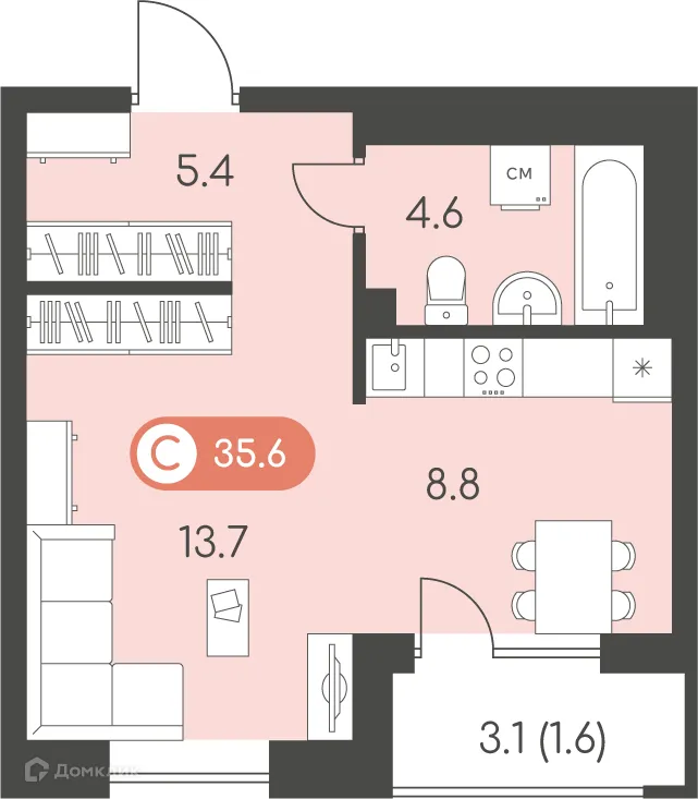 Фото квартиры в ЖК Новый восход