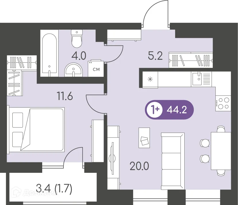 Фото квартиры в ЖК Новый восход