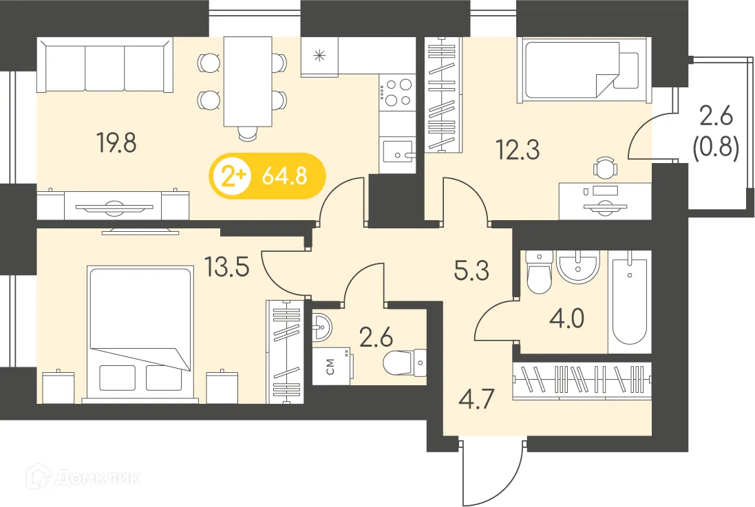 Фото квартиры в ЖК Новый восход