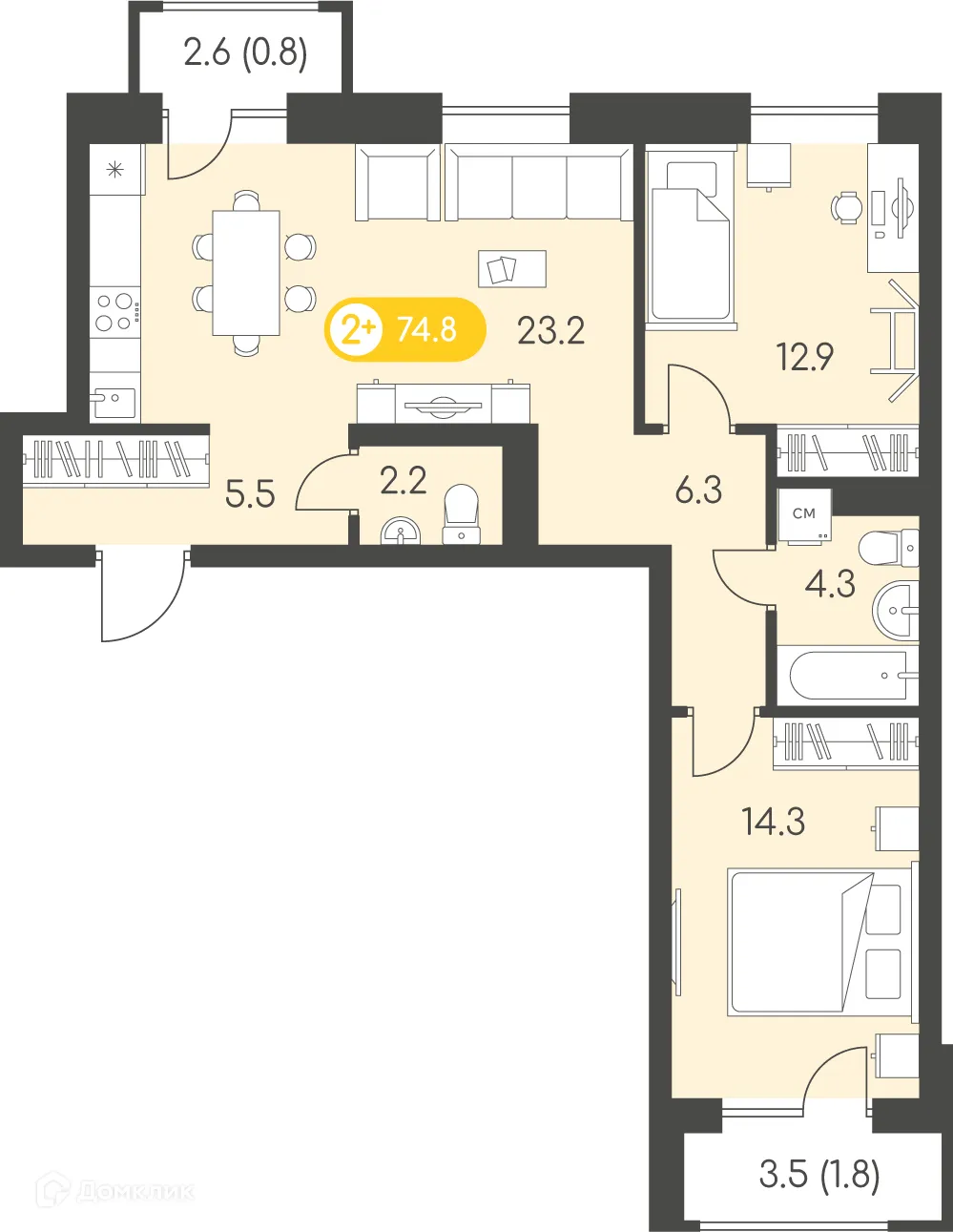 Фото квартиры в ЖК Новый восход