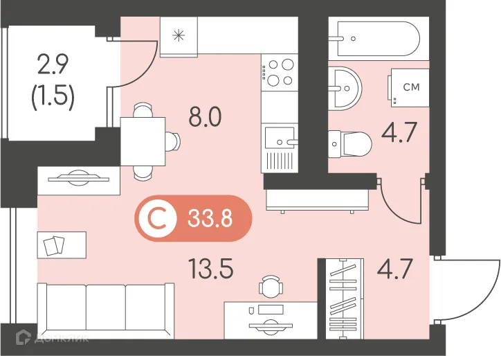 Фото квартиры в ЖК Новый восход