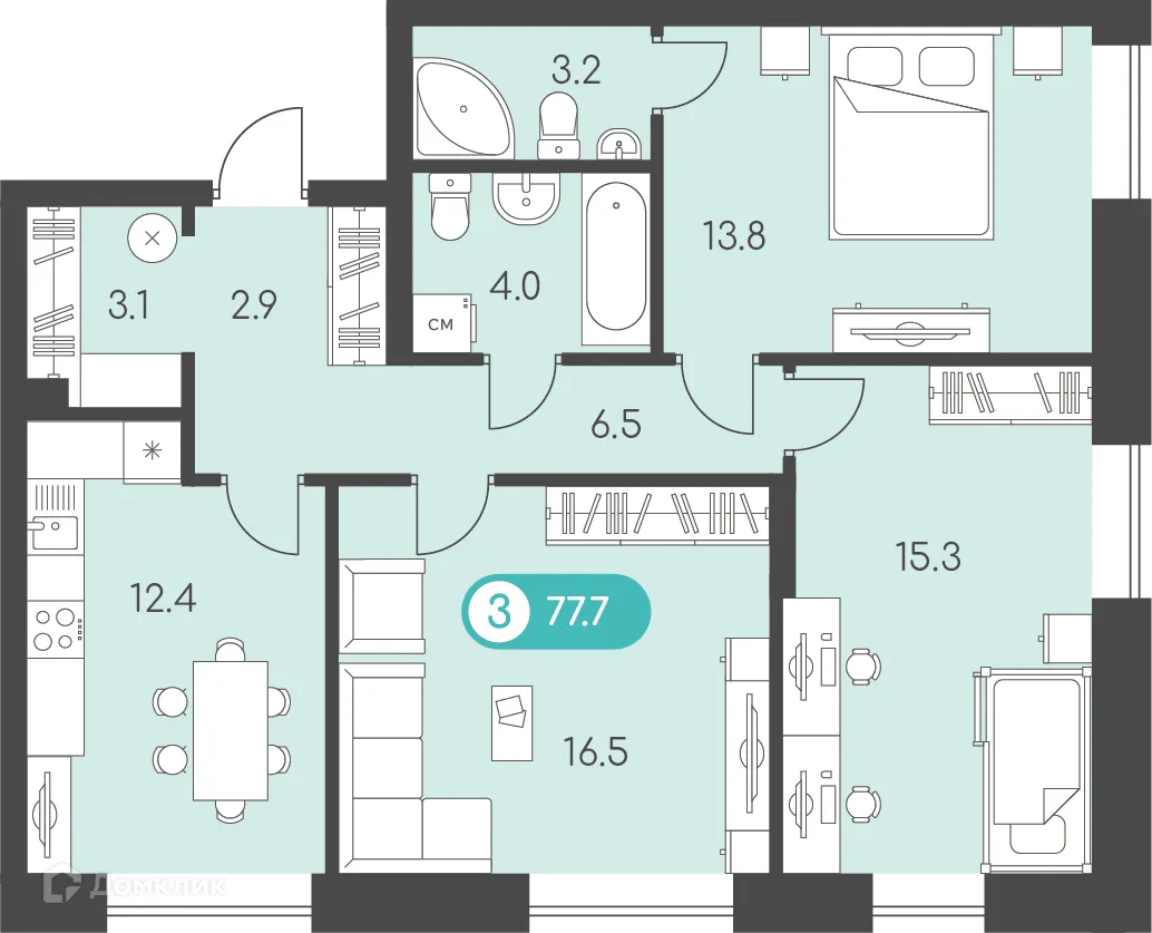 Фото квартиры в ЖК Новый восход
