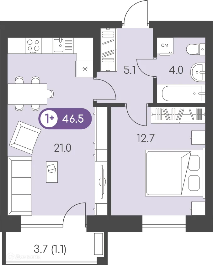 Фото квартиры в ЖК Новый восход