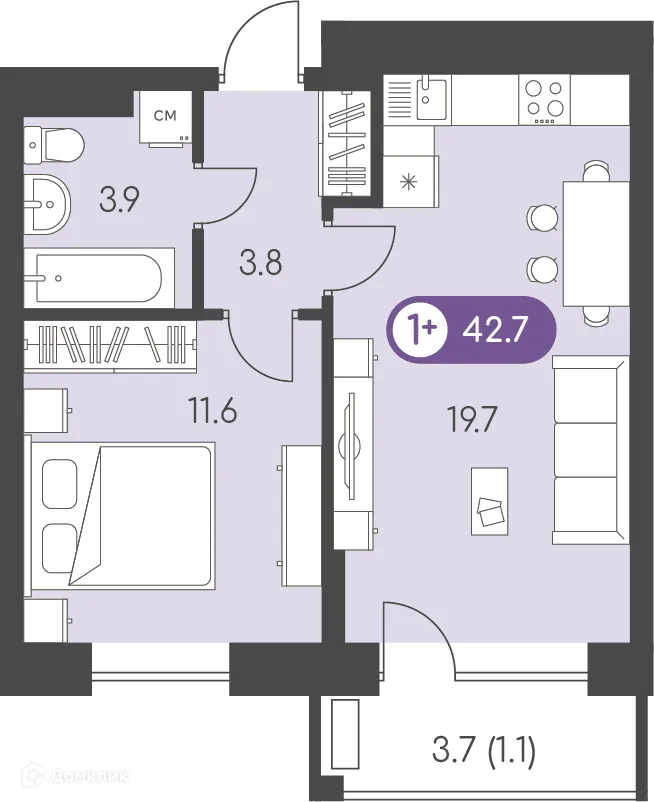 Фото квартиры в ЖК Новый восход