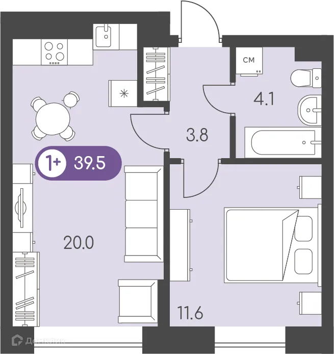 Фото квартиры в ЖК Новый восход
