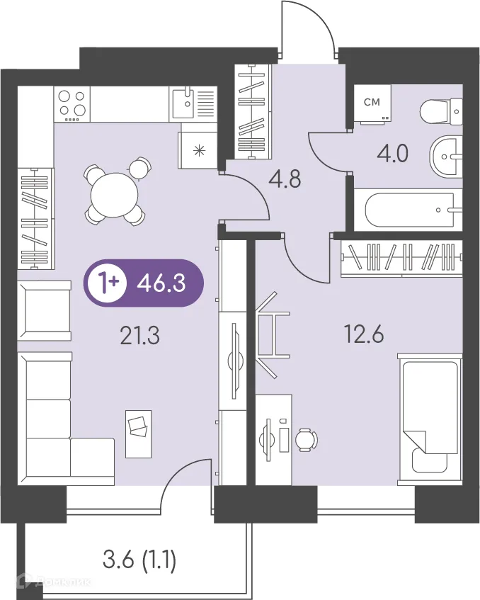 Фото квартиры в ЖК Новый восход