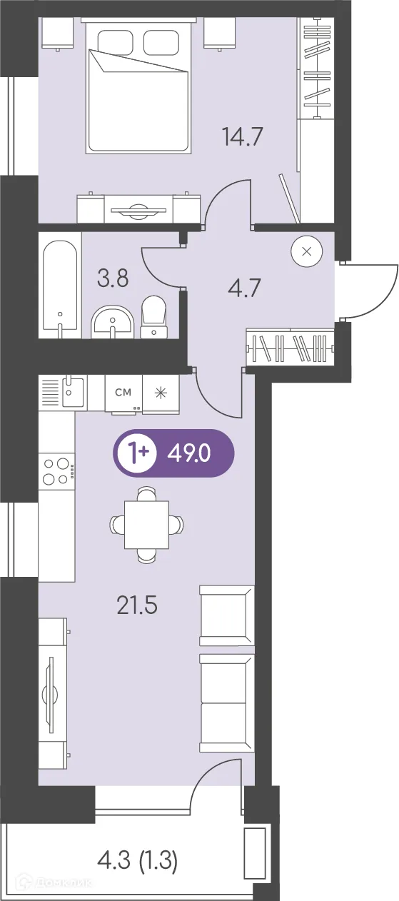 Фото квартиры в ЖК Новый восход