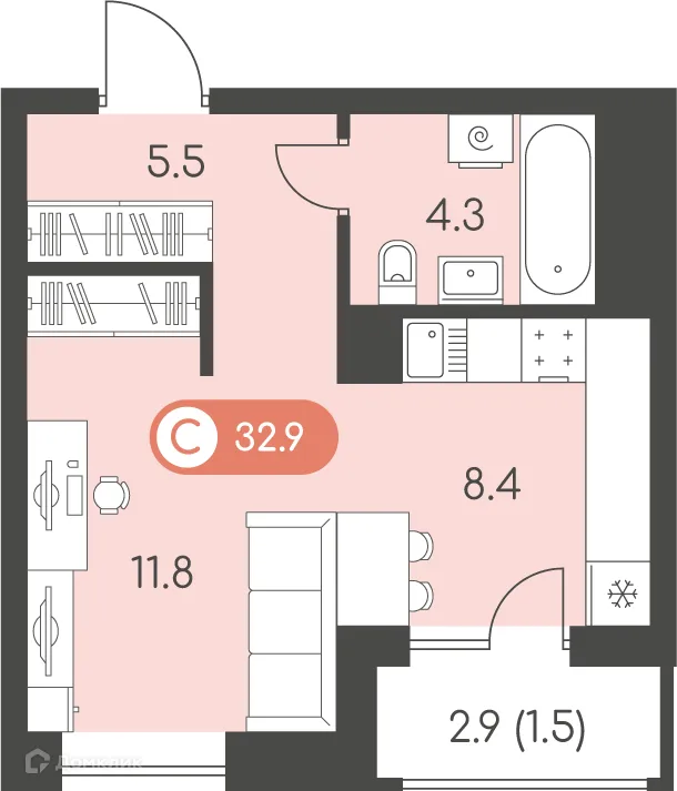 Фото квартиры в ЖК Новый восход