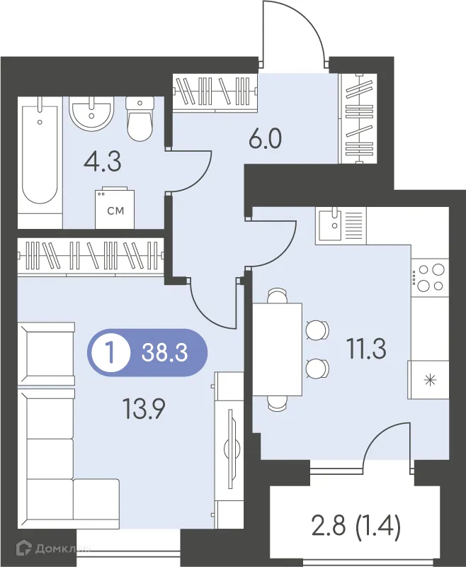 Фото квартиры в ЖК Новый восход