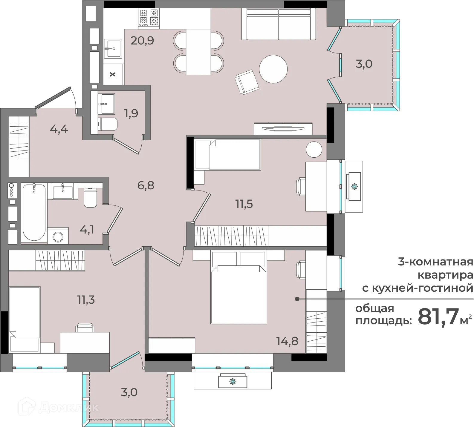 Фото квартиры в ЖК Новый город