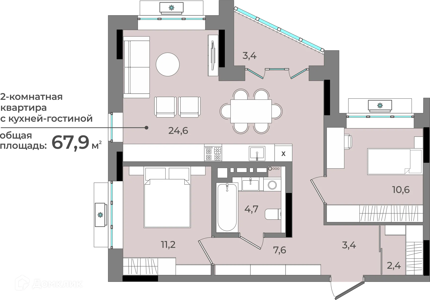 Фото квартиры в ЖК Новый город