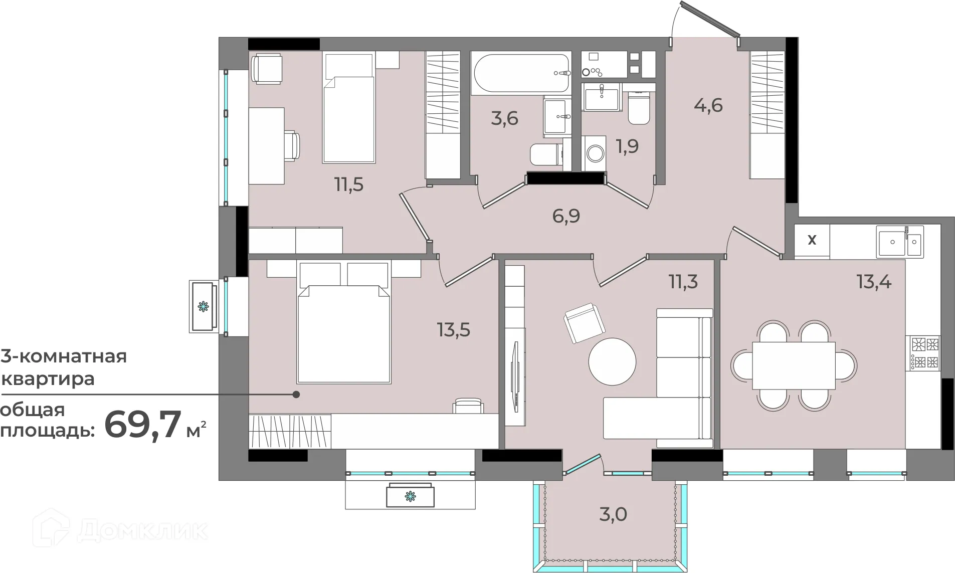 Фото квартиры в ЖК Новый город