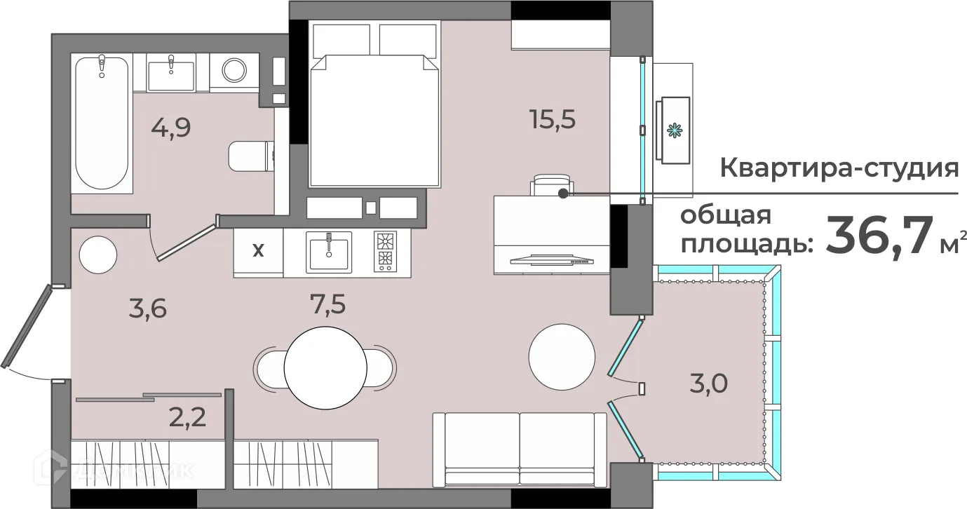 Фото квартиры в ЖК Новый город