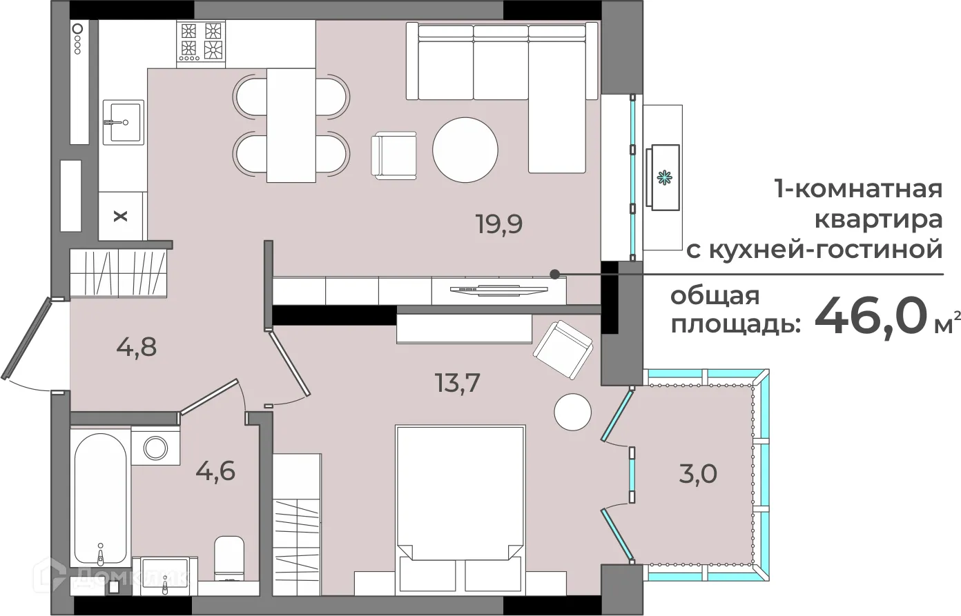 Фото квартиры в ЖК Новый город