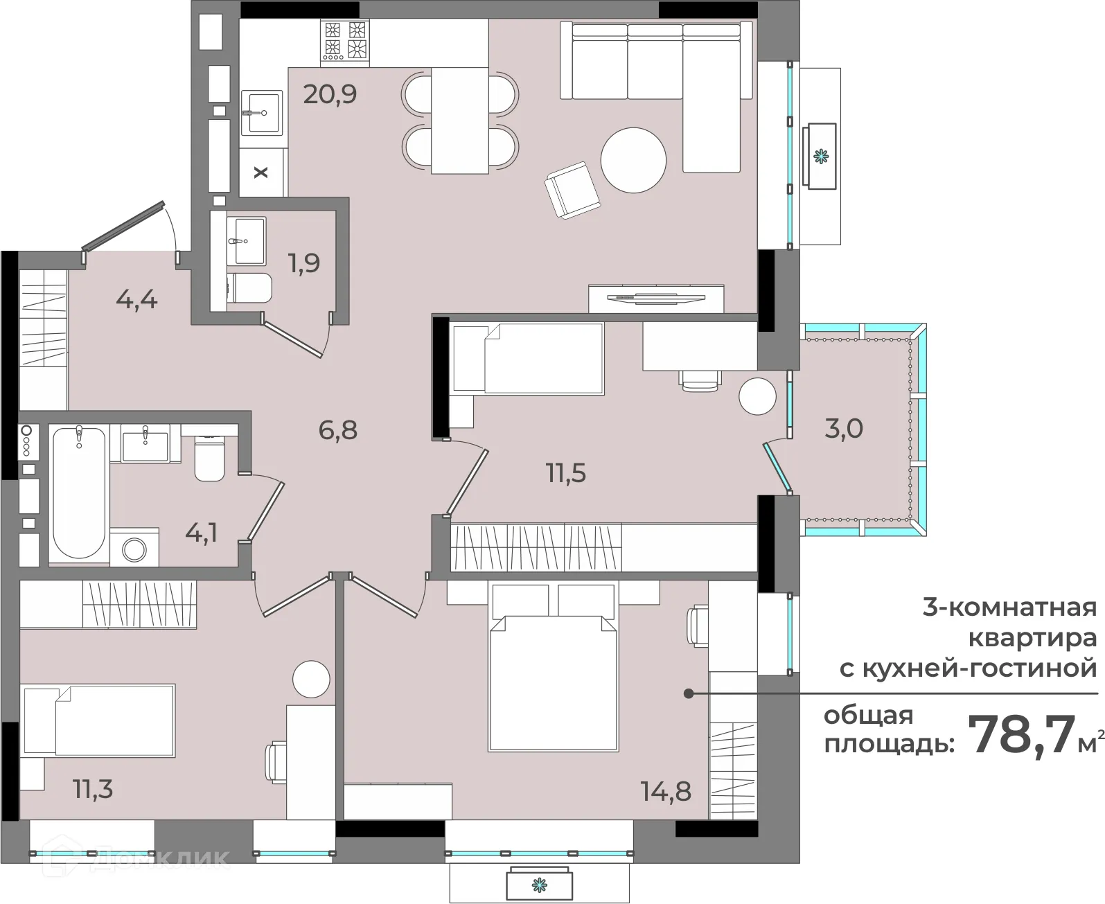 Фото квартиры в ЖК Новый город