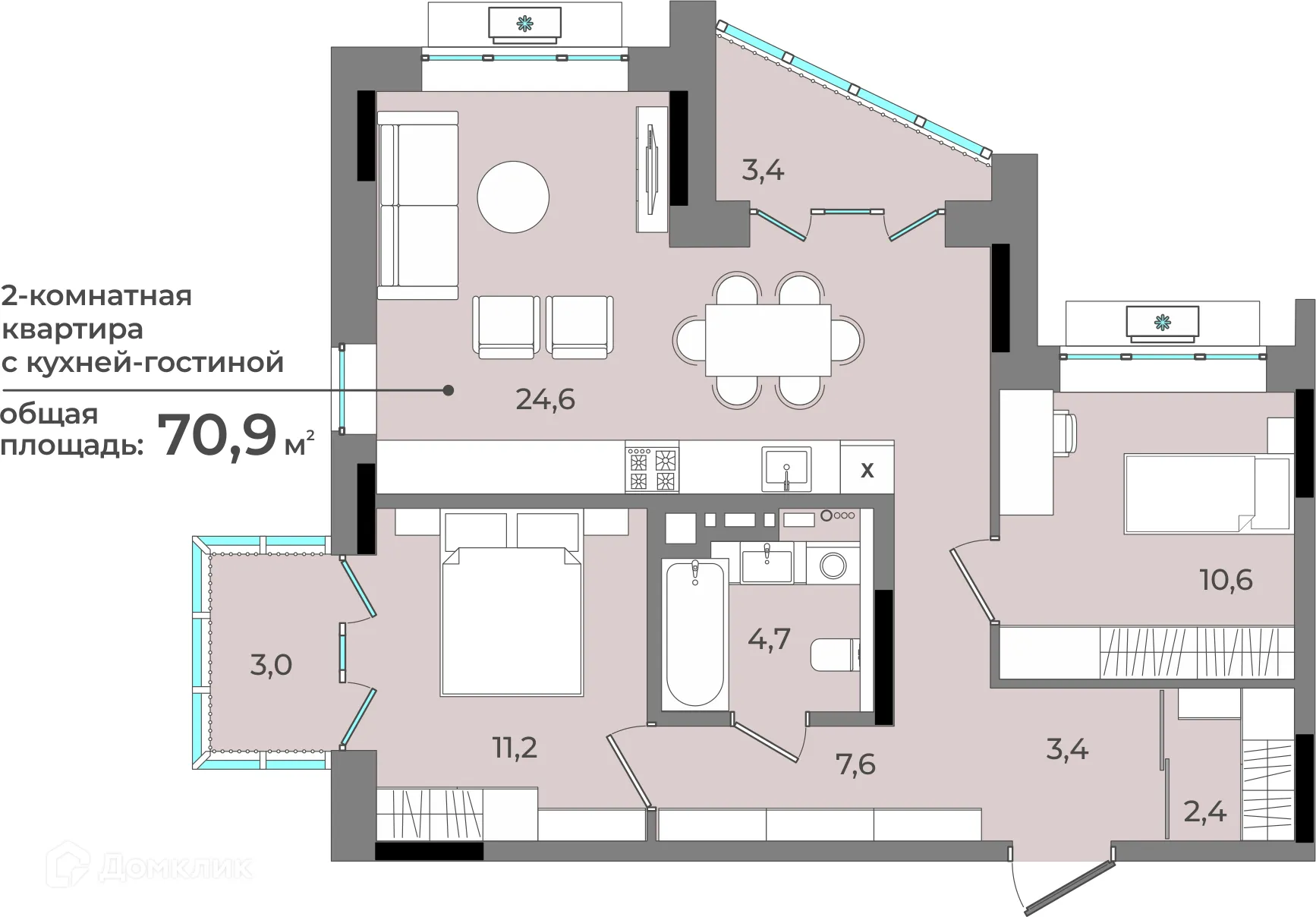 Фото квартиры в ЖК Новый город