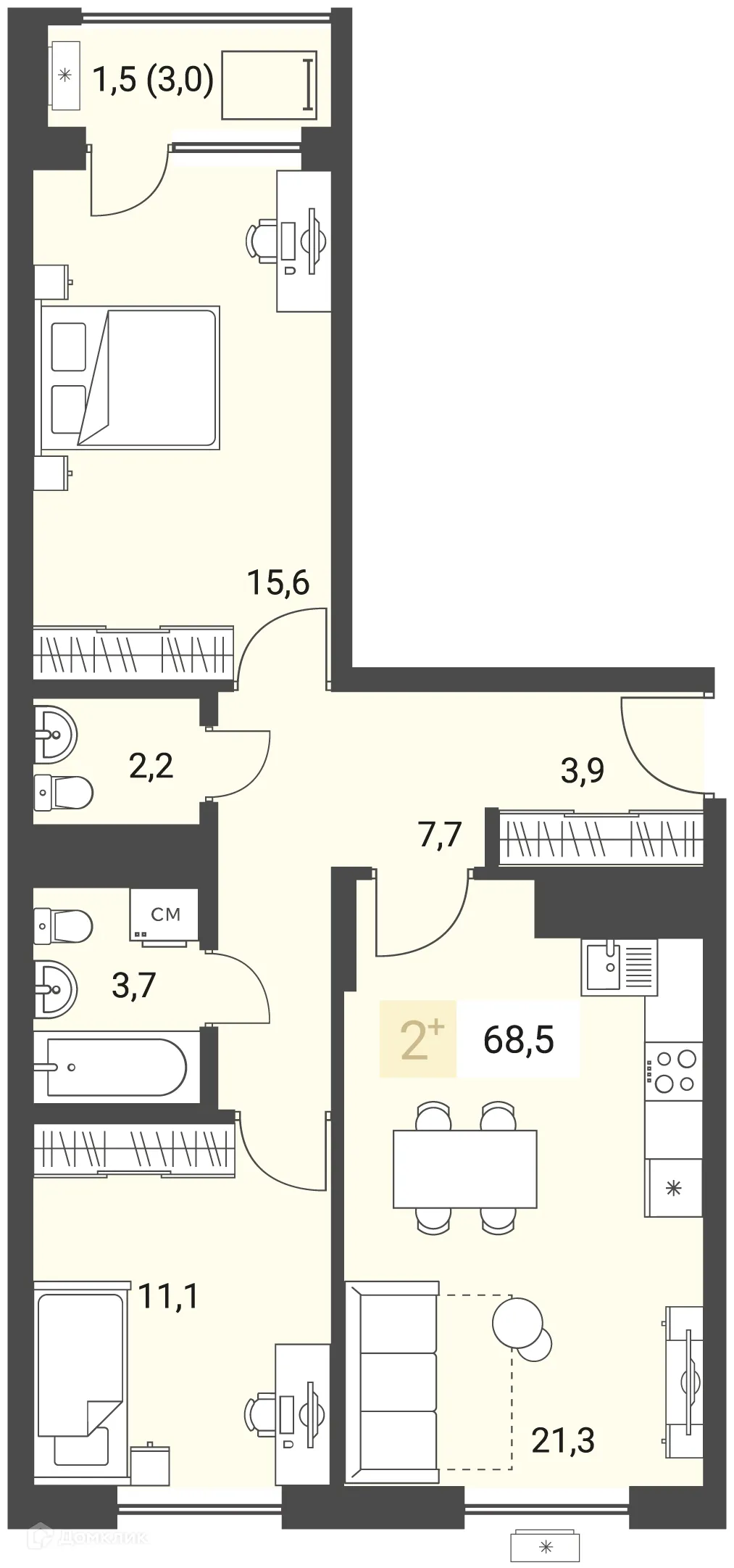 Фото квартиры в ЖК Новый город