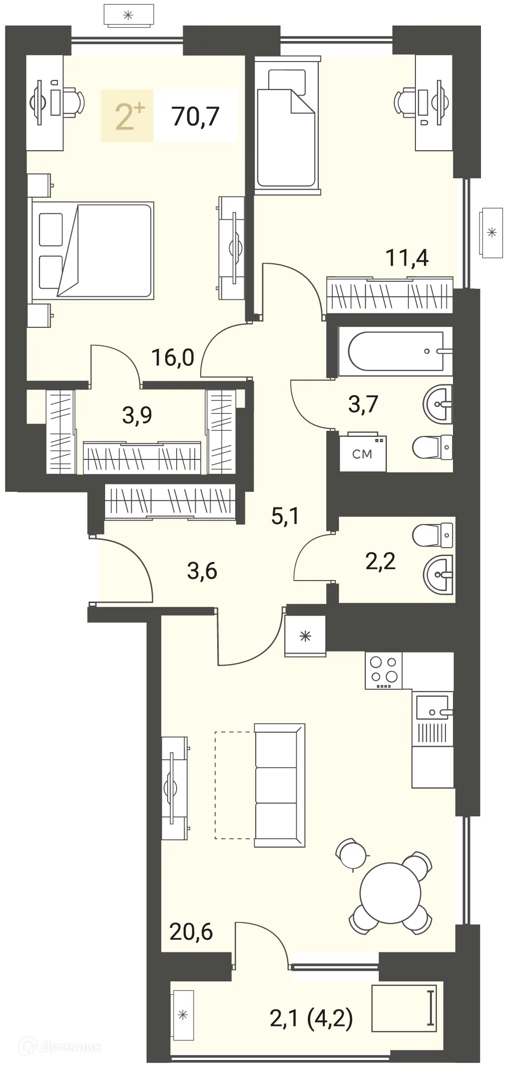 Фото квартиры в ЖК Новый город