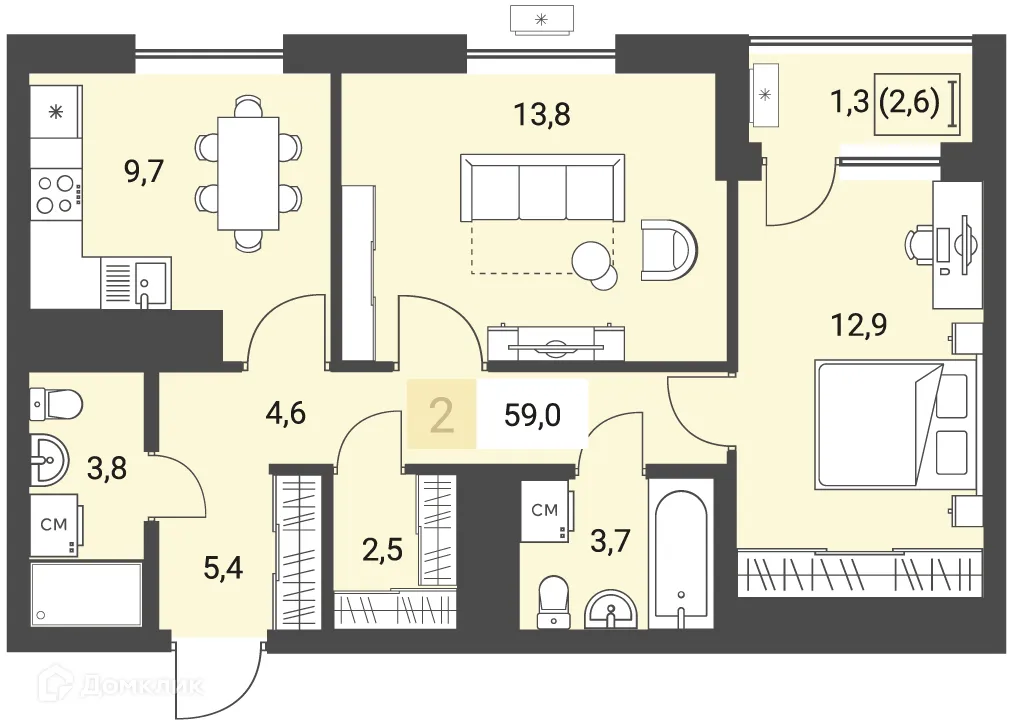 Фото квартиры в ЖК Новый город