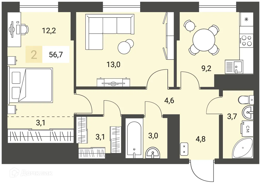 Фото квартиры в ЖК Новый город