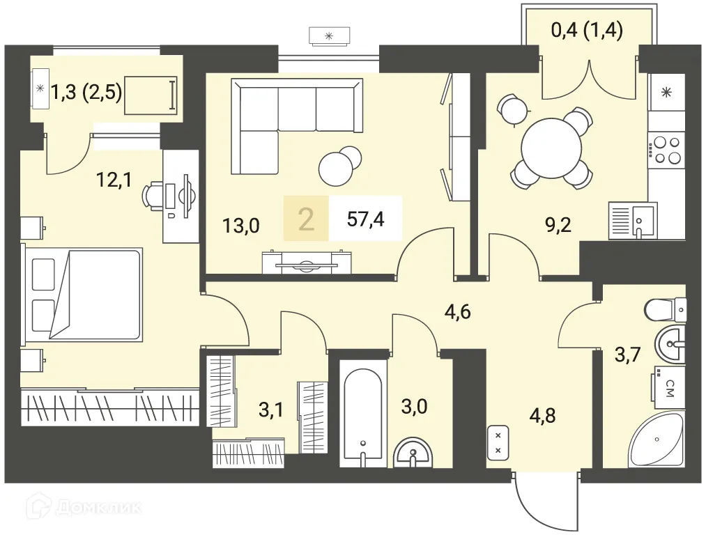 Фото квартиры в ЖК Новый город