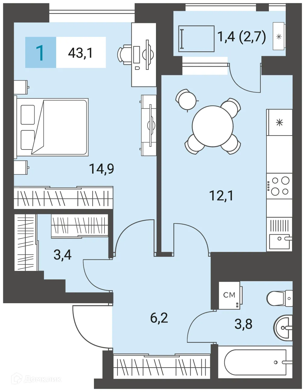 Фото квартиры в ЖК Новый город