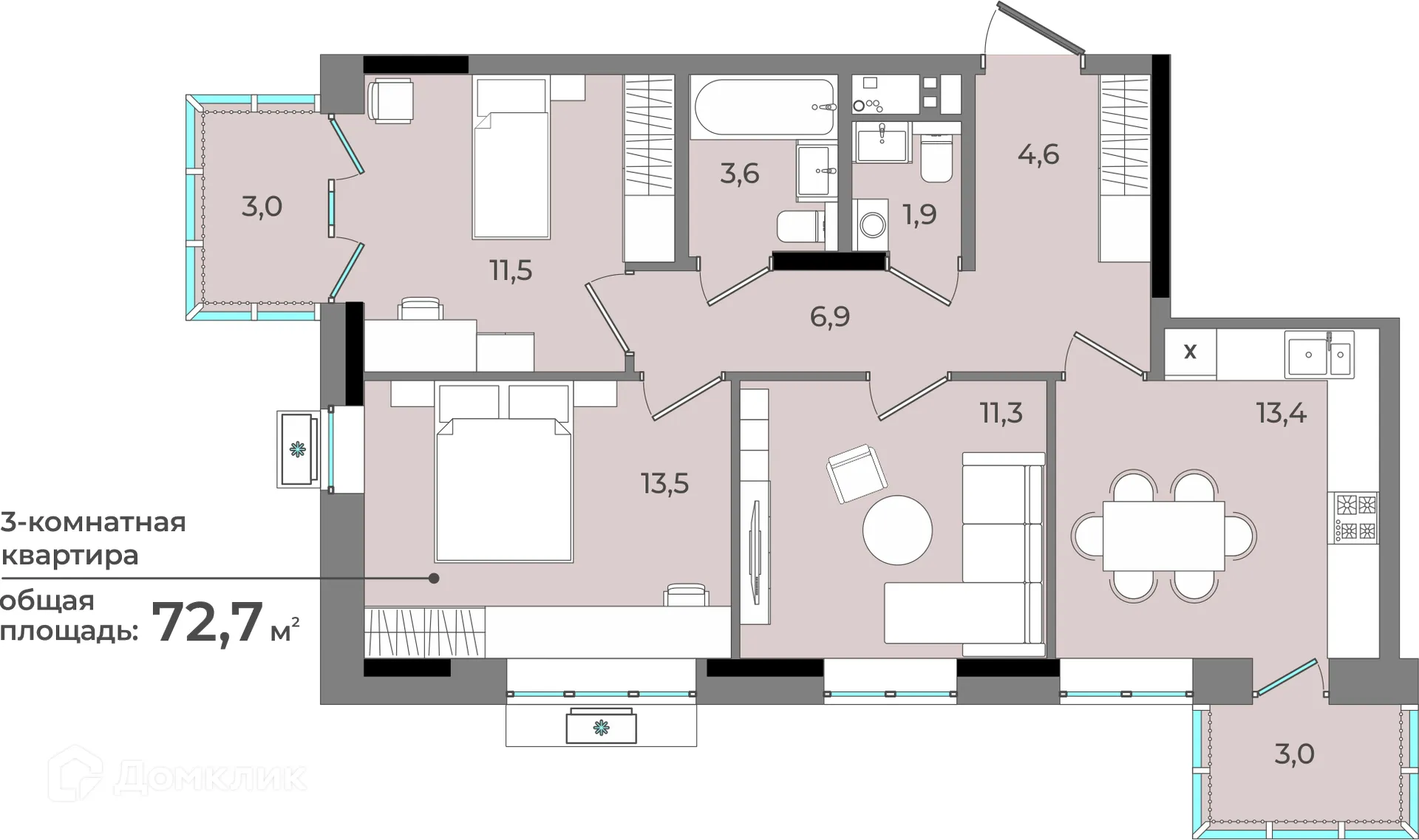 Фото квартиры в ЖК Новый город
