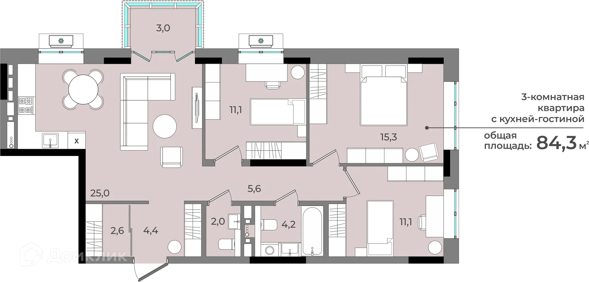Фото квартиры в ЖК Новый город