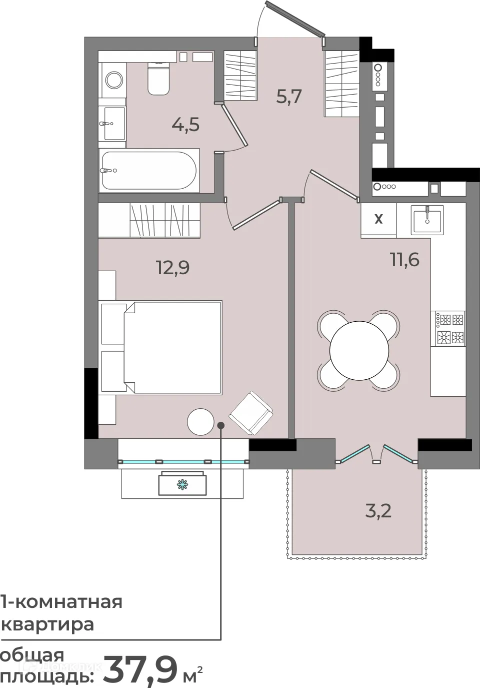 Фото квартиры в ЖК Новый город